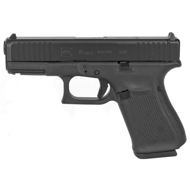 GLOCK 19 GEN 5 MOS FRONT SERRATIONS 9MM 4.02-INCH 10RDS
